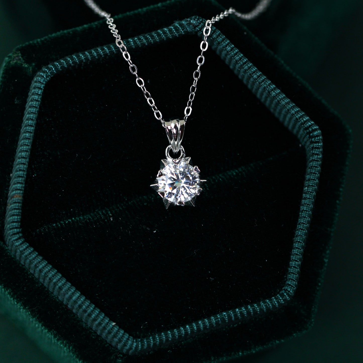 Moissanite pendant necklace