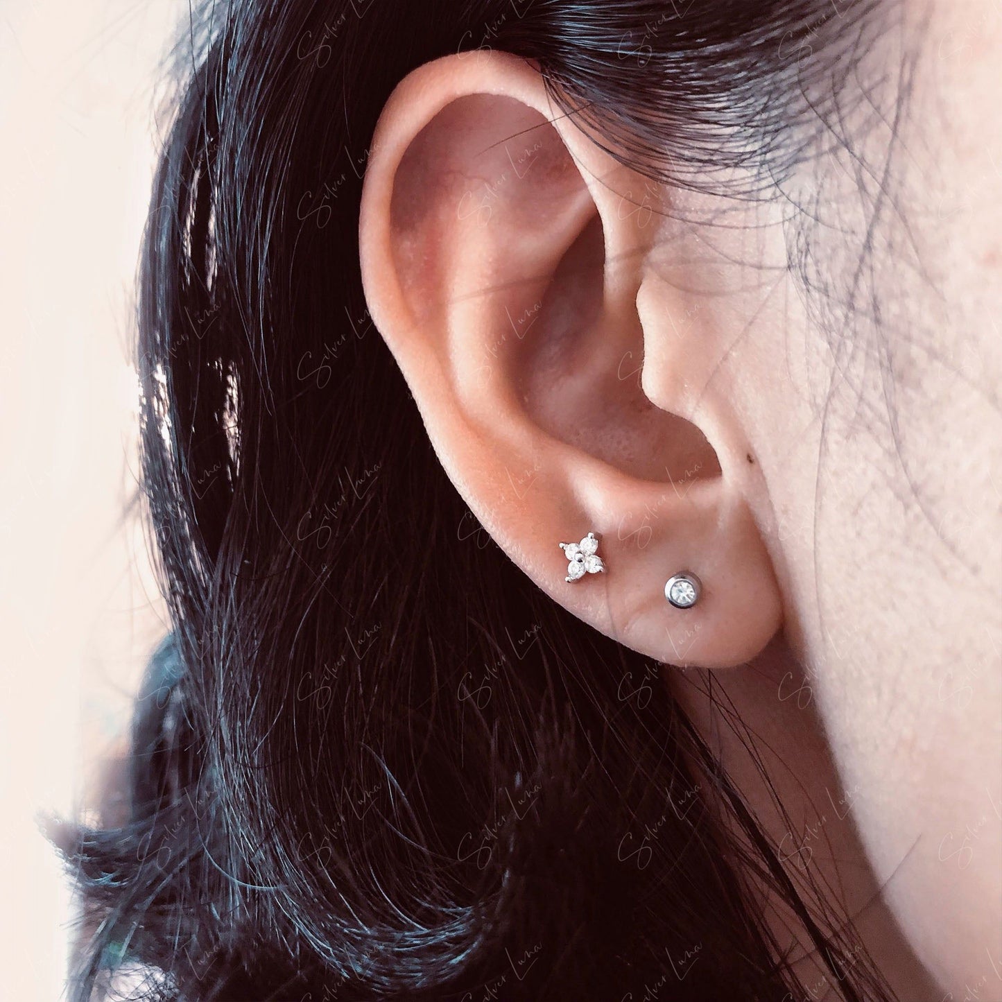 Tiny Stud Screw Back Earrings