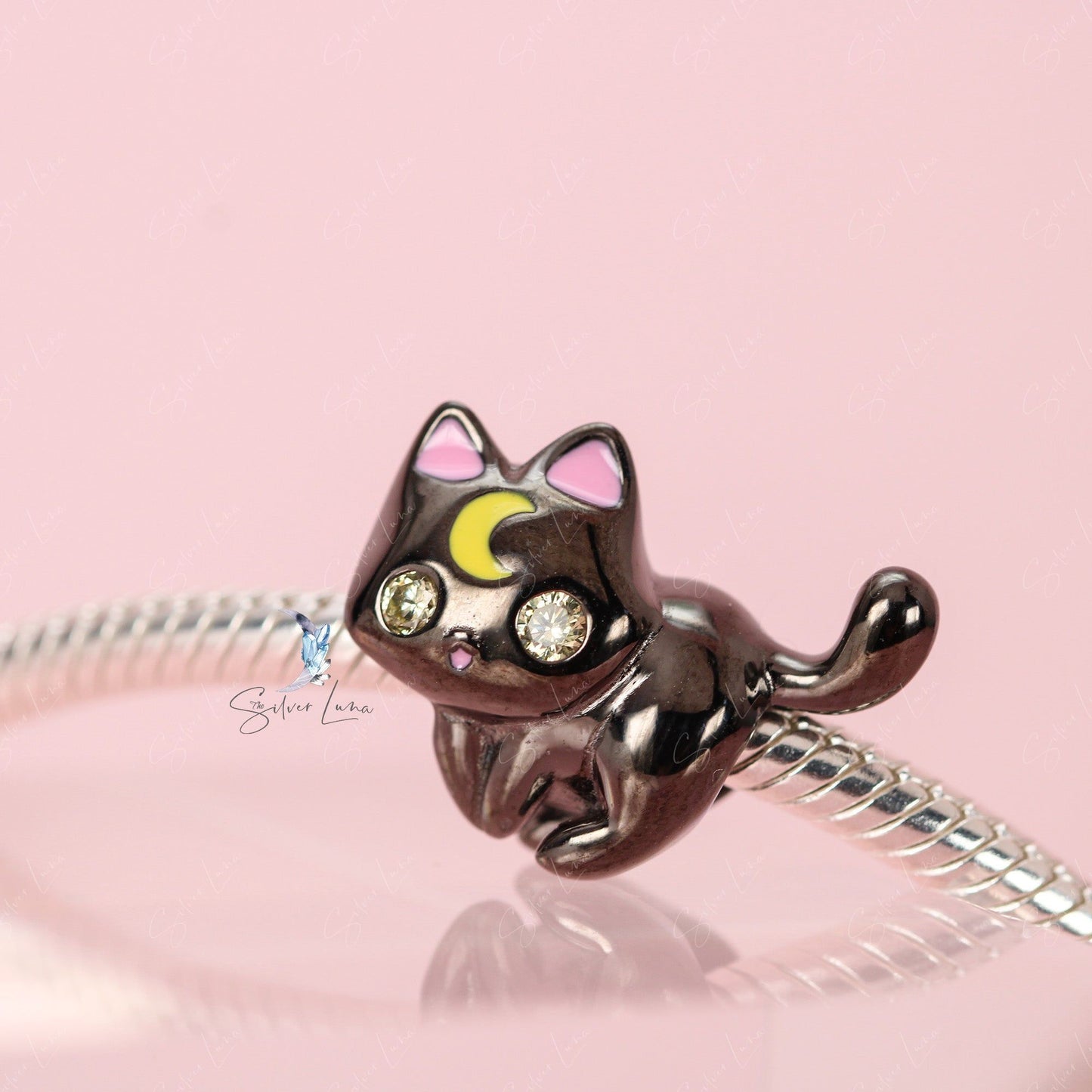 cute black cat charm