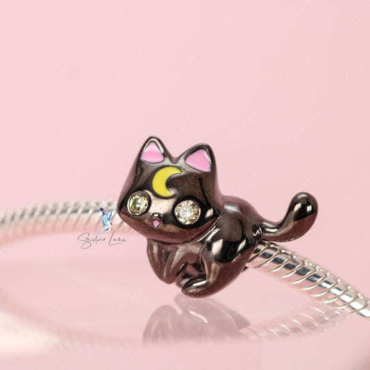cute black cat charm