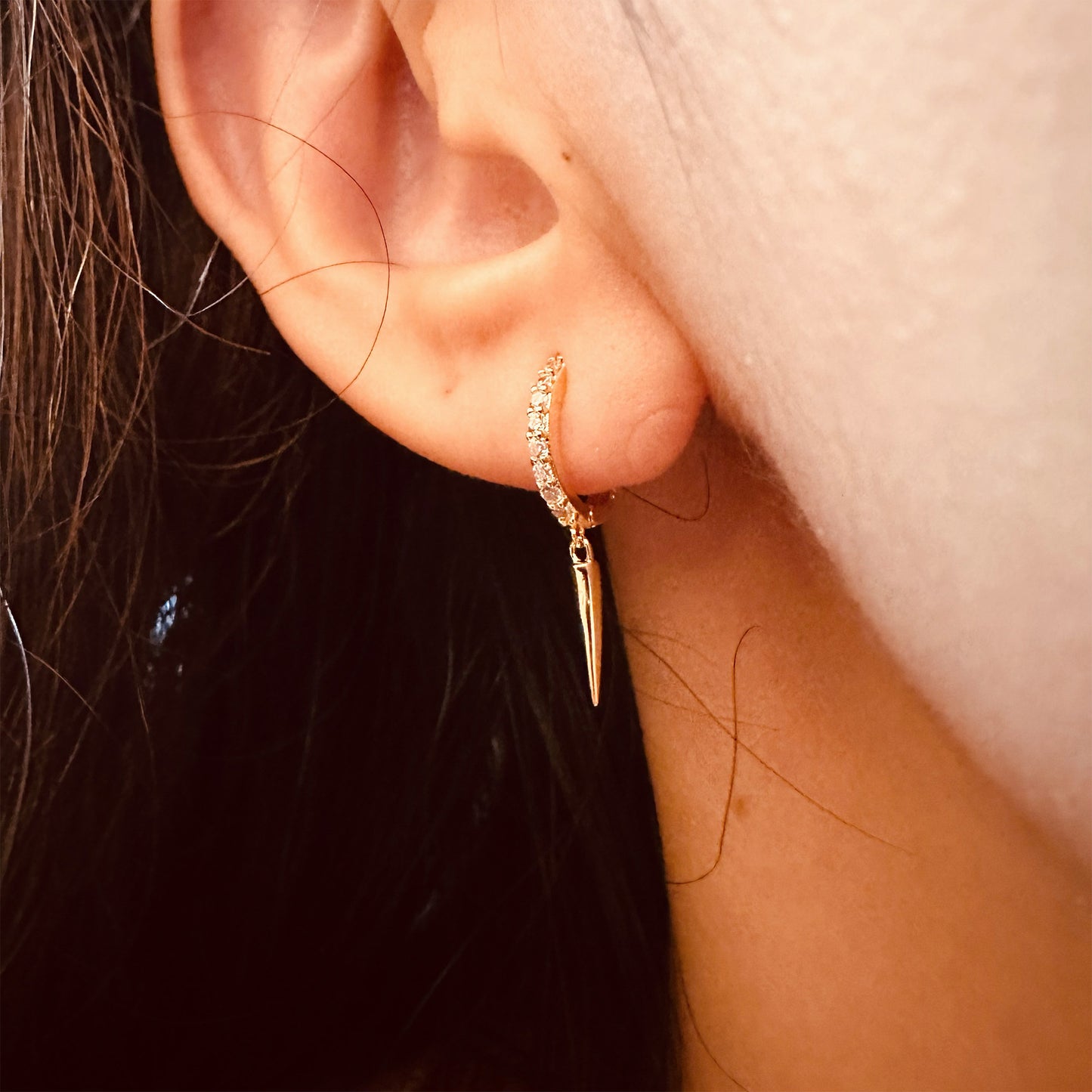 spike hoop earrings ear huggies