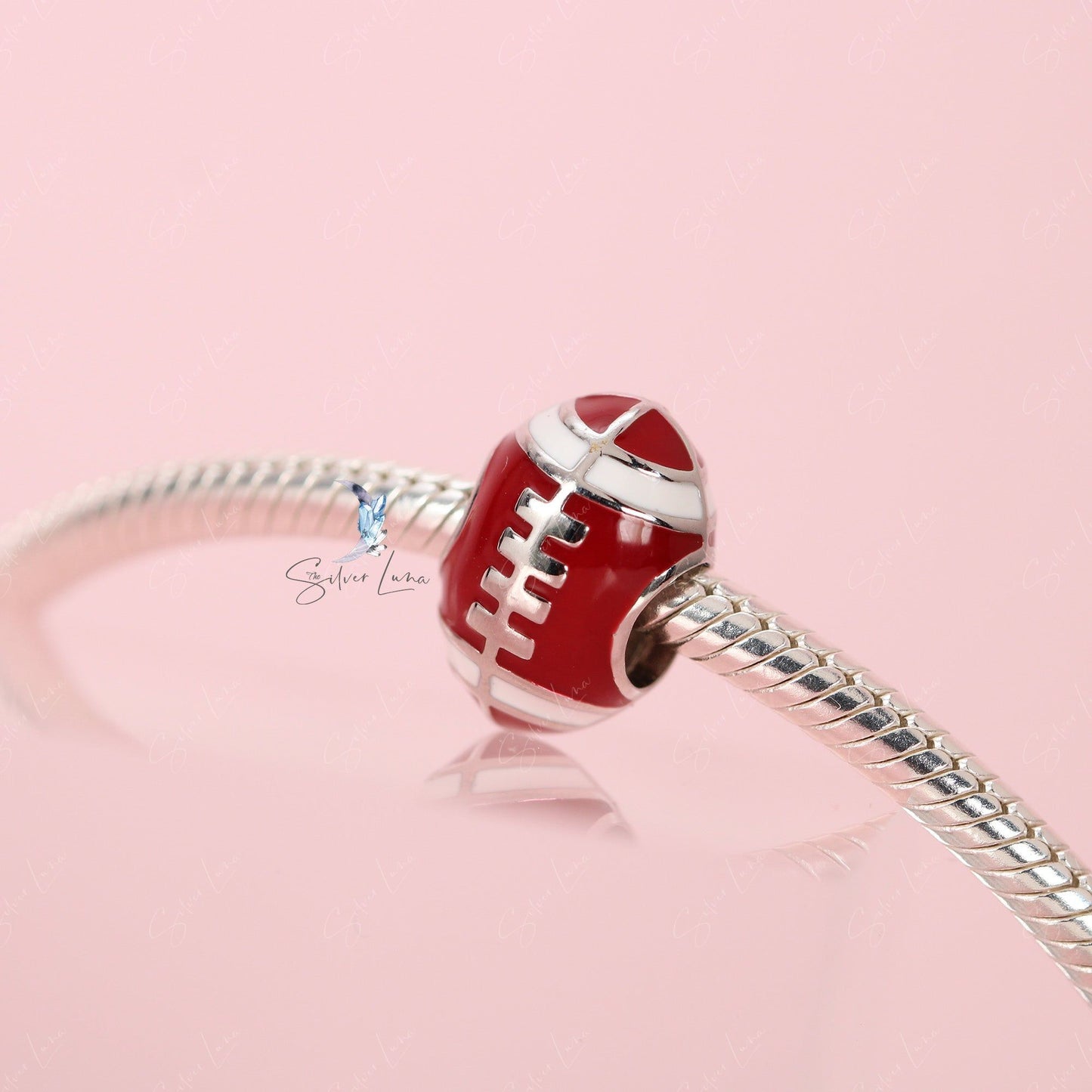 American football charm for bracelet