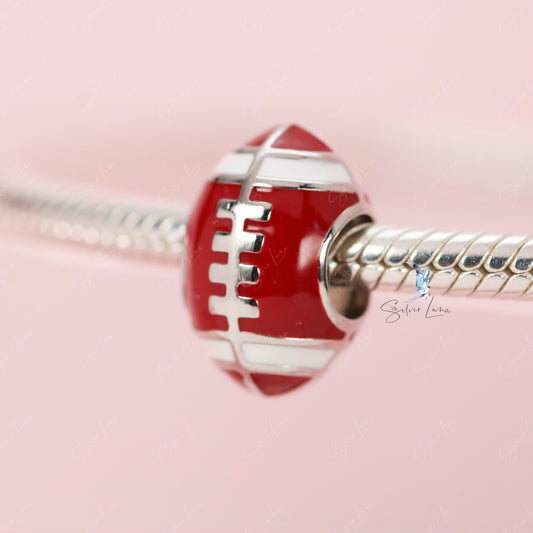 American football charm for bracelet