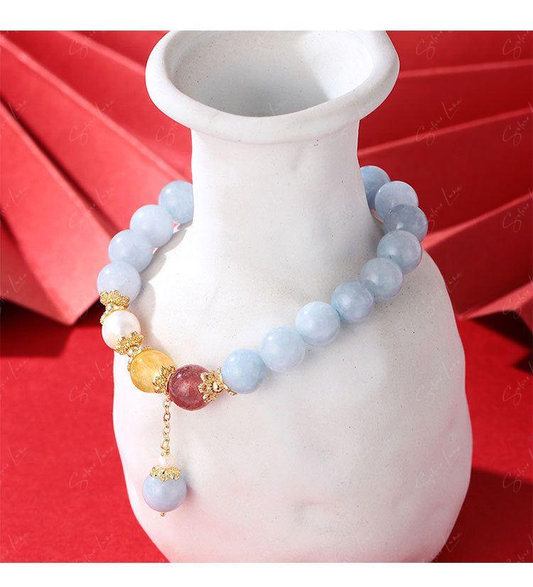 Natural Stone Aquamarine fengshui bracelet