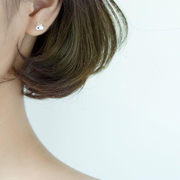 Cute Tiny Rabbit Bunny Stud Earrings