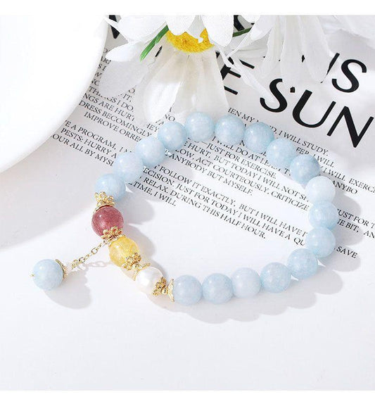 Natural Stone Aquamarine fengshui bracelet