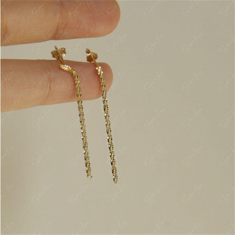 twist chain minimalist earrings