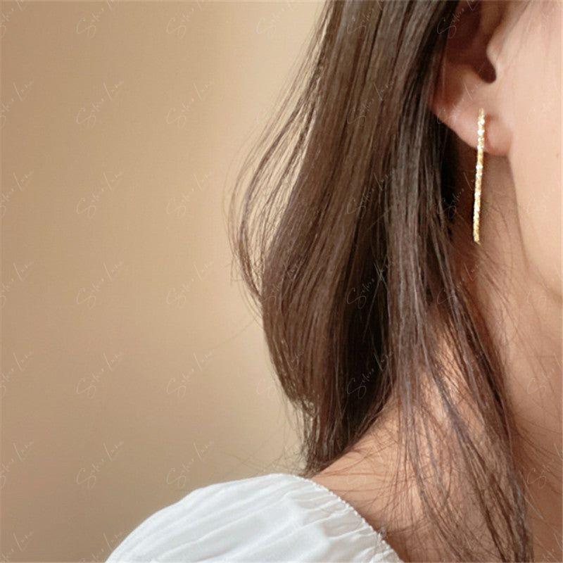twist chain minimalist earrings