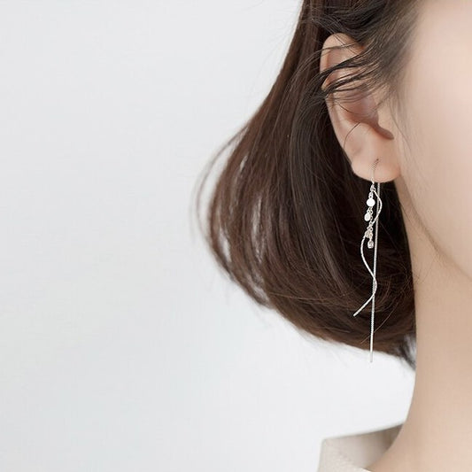spiral circle charm ear threaders