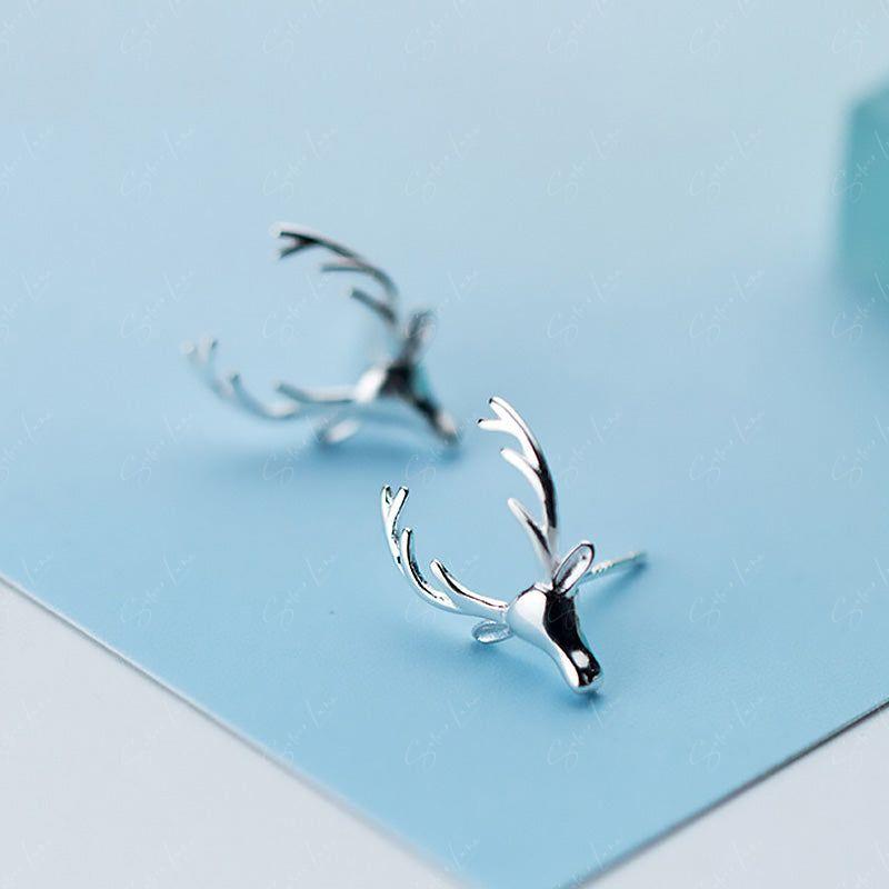 deer antler stud earrings