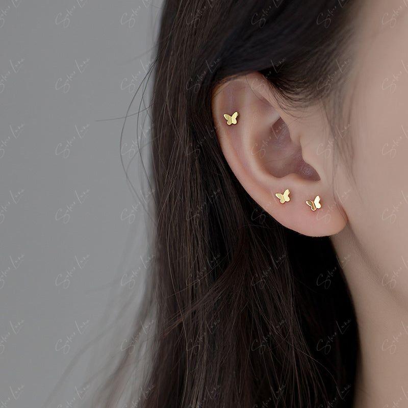 cute butterfly stud earrings