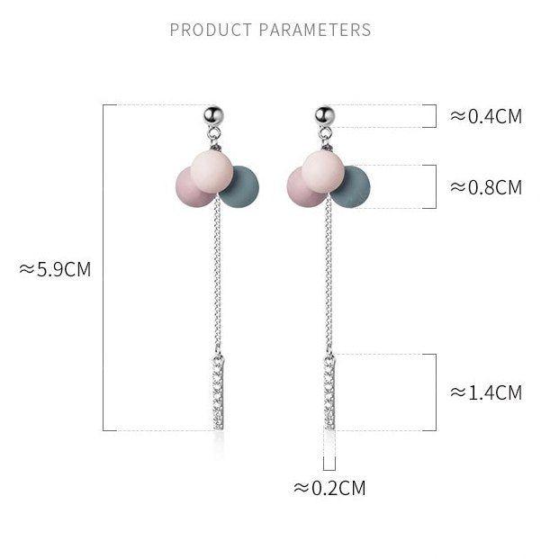 Sweet balloons dangle drop earrings in sterling silver