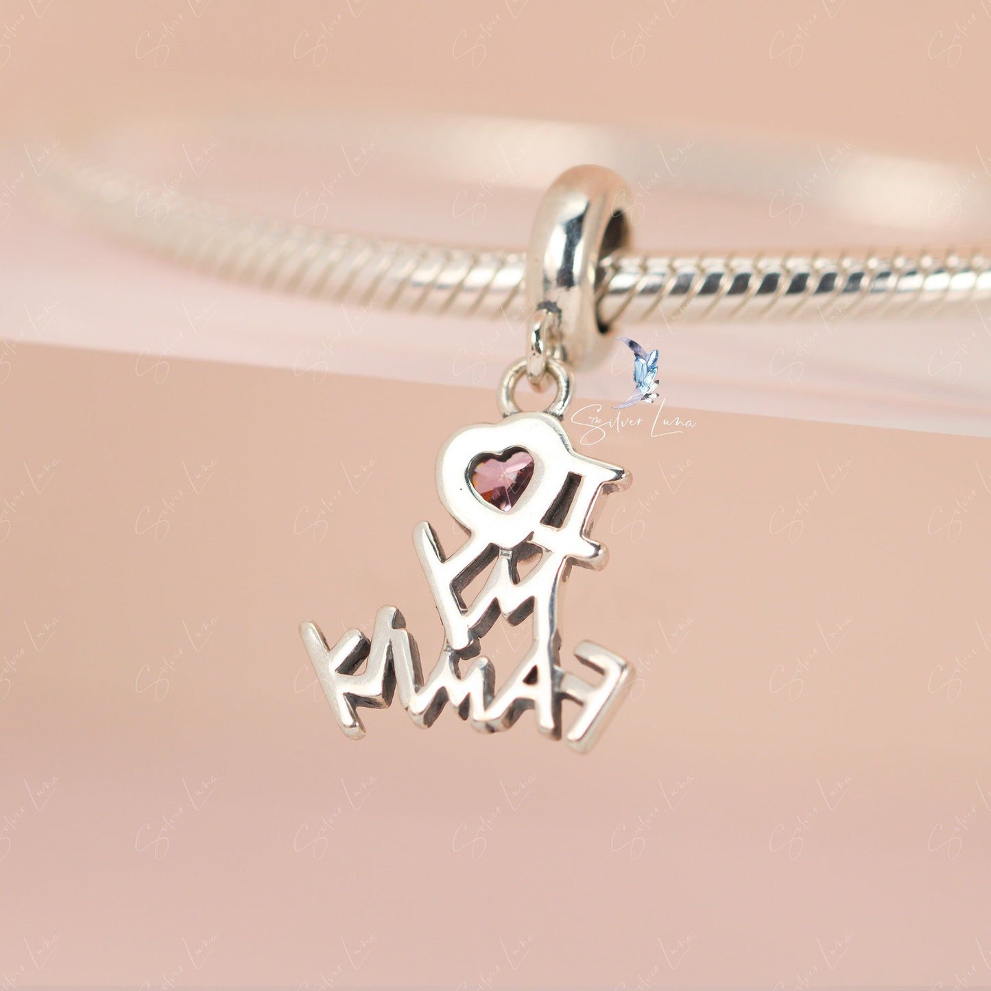 "I love my family" dangle pendant charm for bracelet
