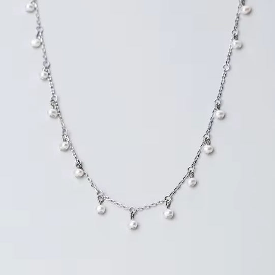 Pearl choker bridal necklace