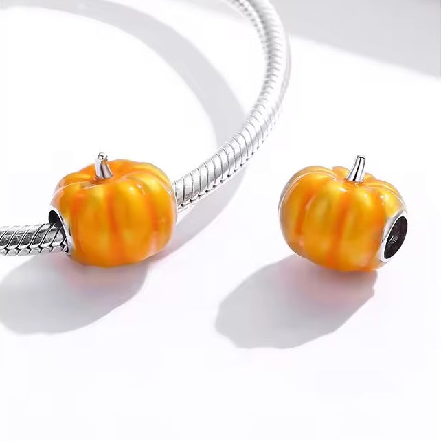 harvest pumpkin bead charms