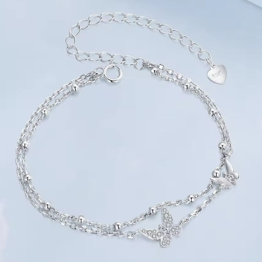 butterfly ball charm bracelet