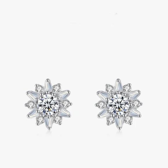 sun halo stud earrings