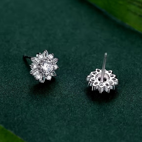 sun halo stud earrings