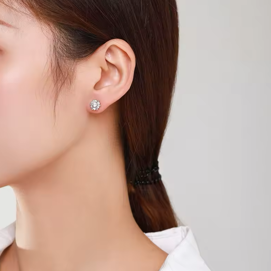 sun halo stud earrings