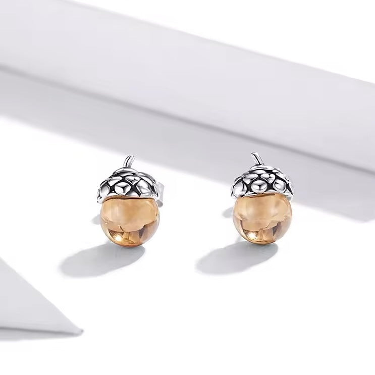 Christmas Acorn stud earrings