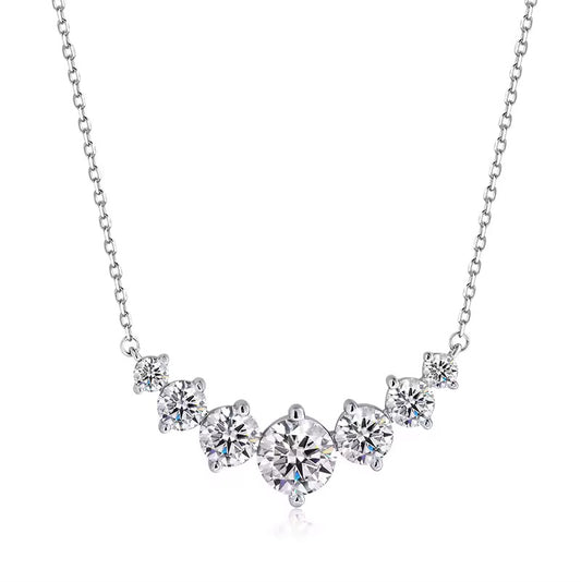 Multi gemstones Moissanite pendant necklace