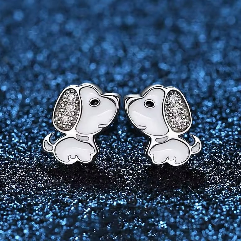 cute dog stud earrings