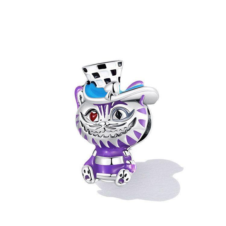 Cheshire Cat silver charm