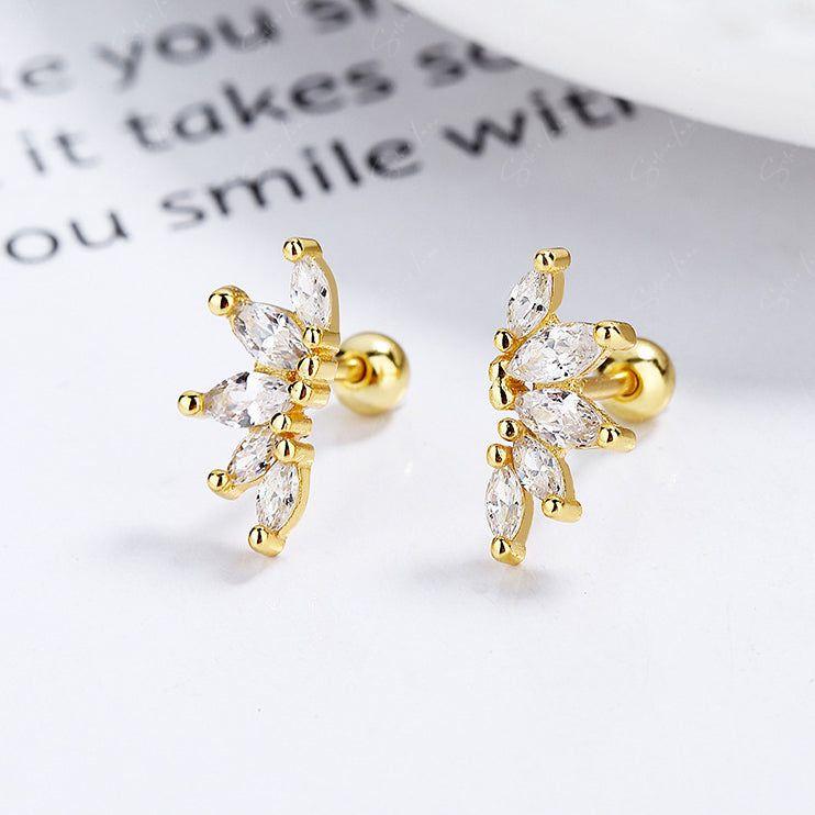 screw back cartilage stud earrings