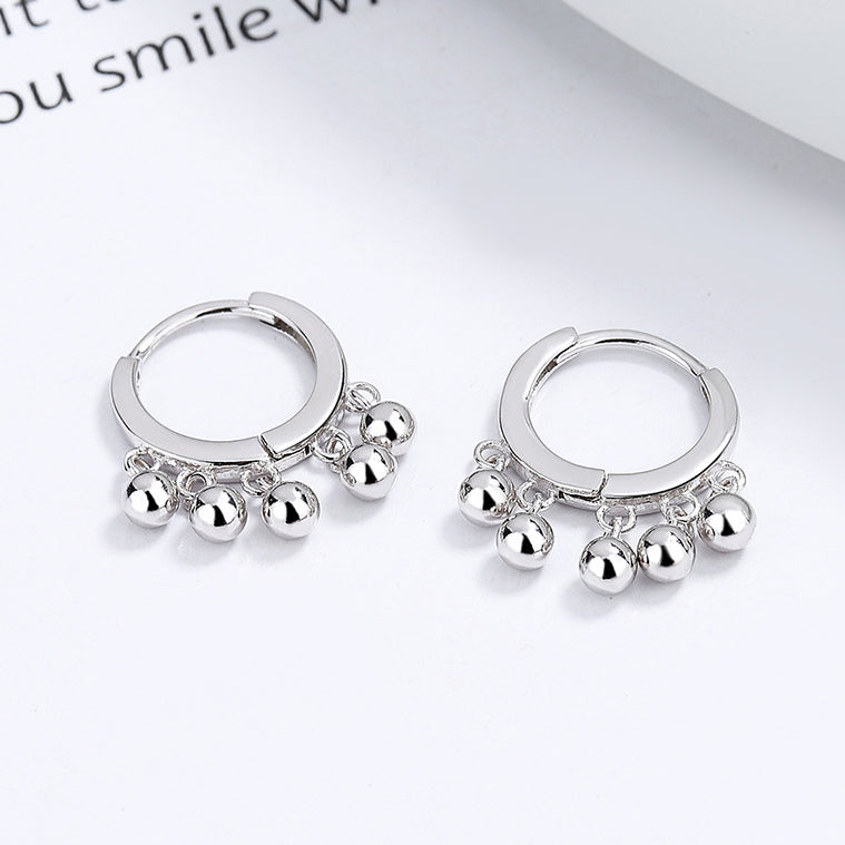 ball charms hoop earrings