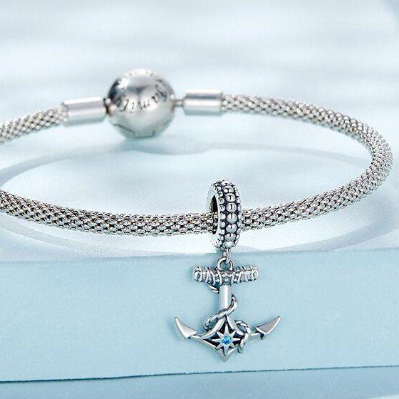 ship anchor pendant silver charm