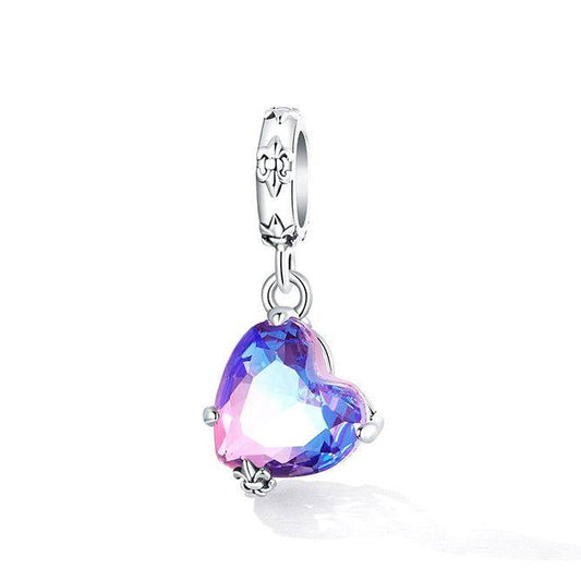 rainbow heart charm