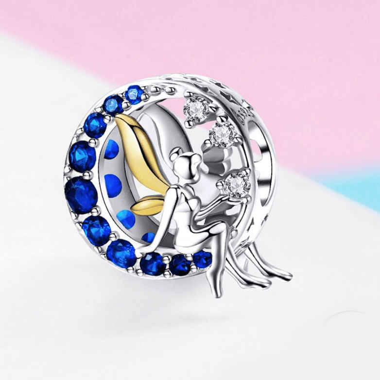 Fairy On Moon Charms For Bracelet