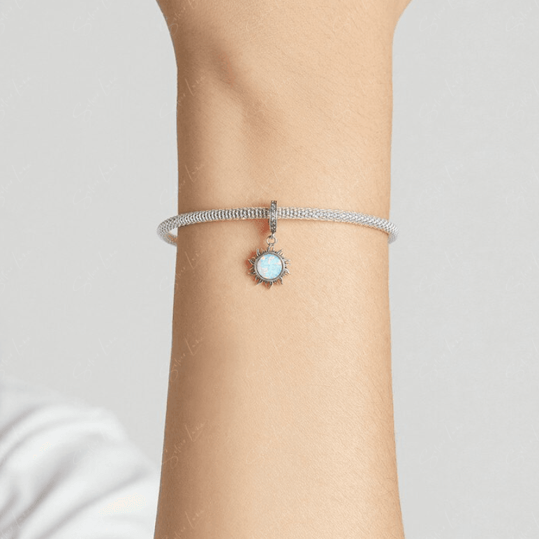 opal sun dangle charm