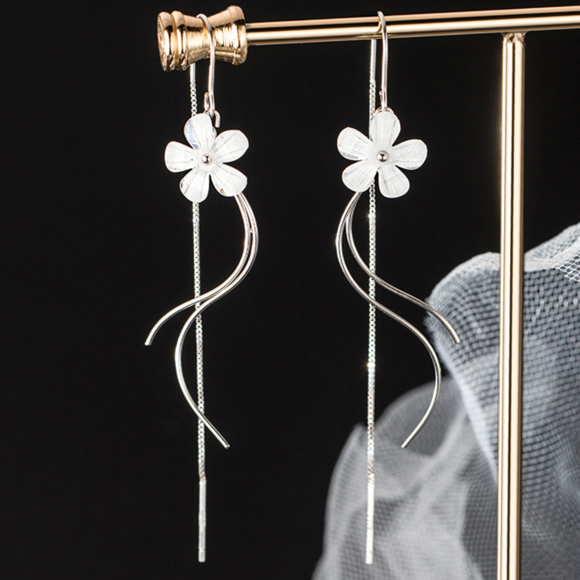 cherry blossom flower earrings