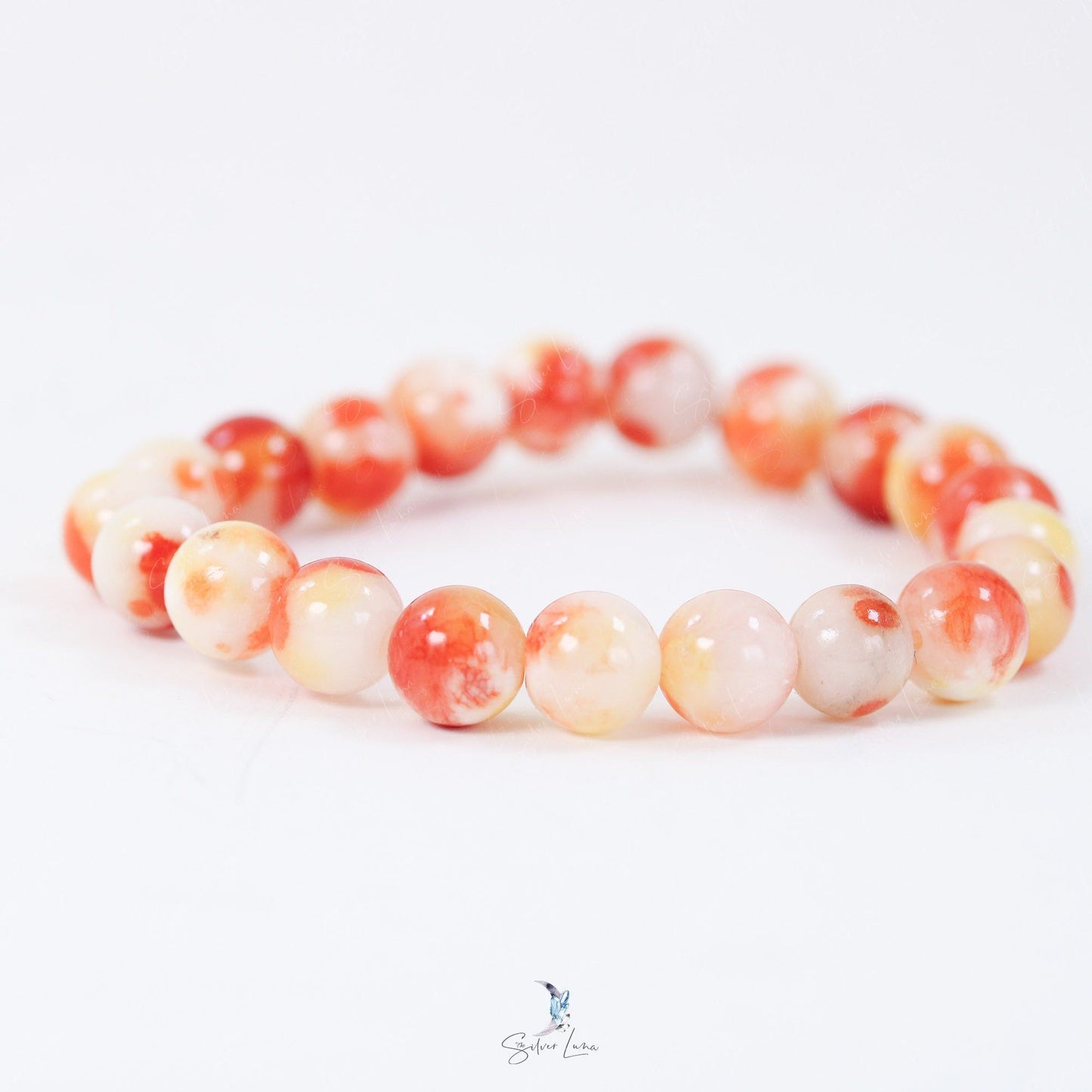 orange fengshui beaded bracelet