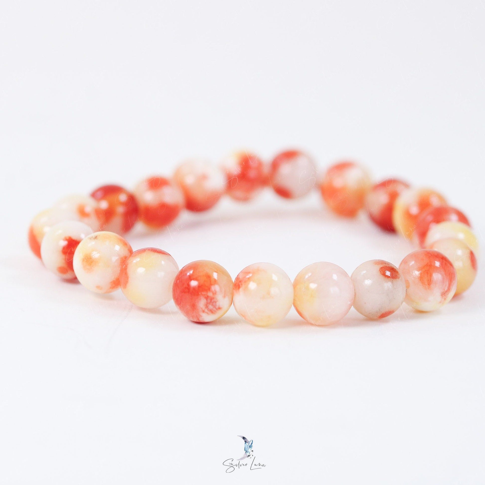 orange fengshui beaded bracelet