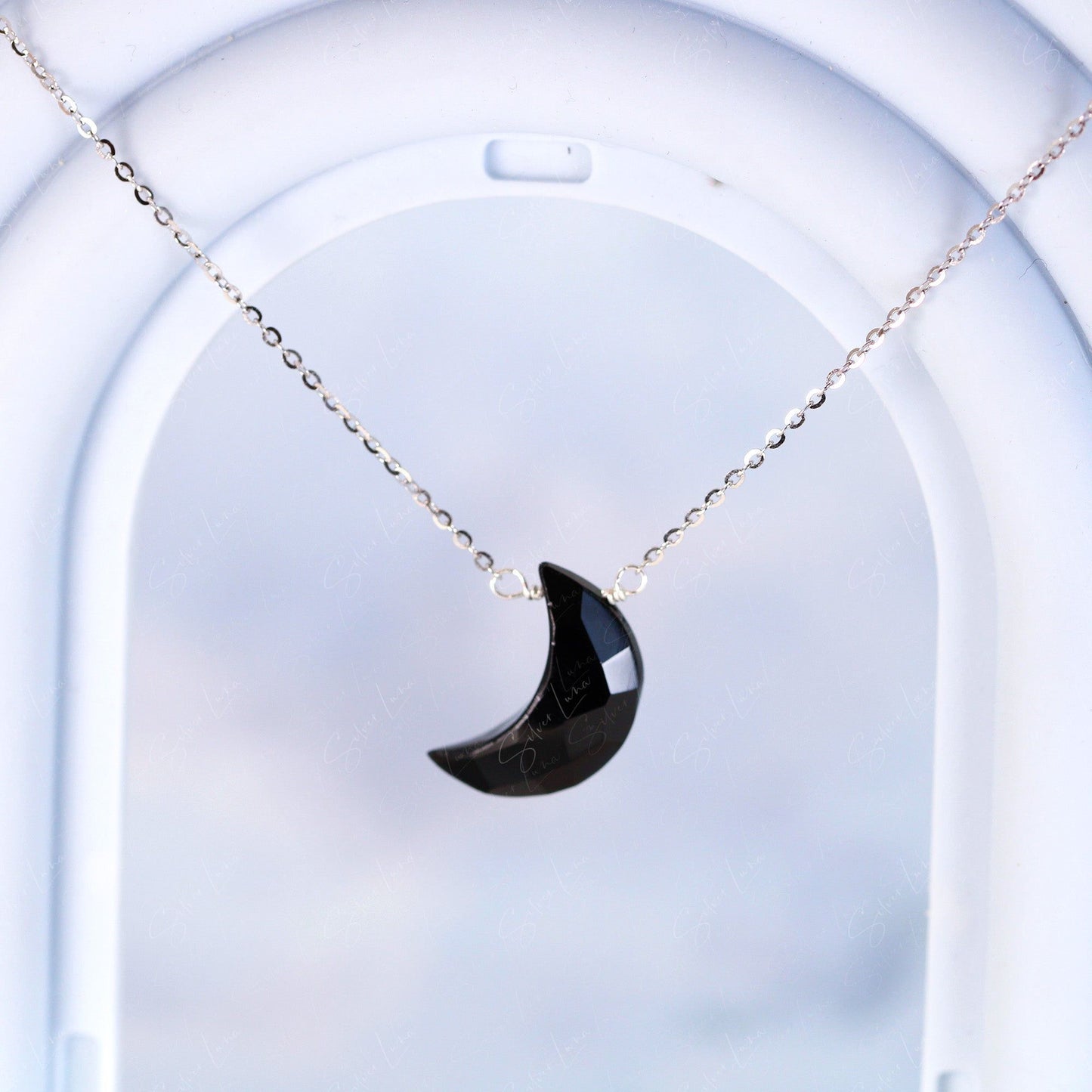 black moon pendant necklace