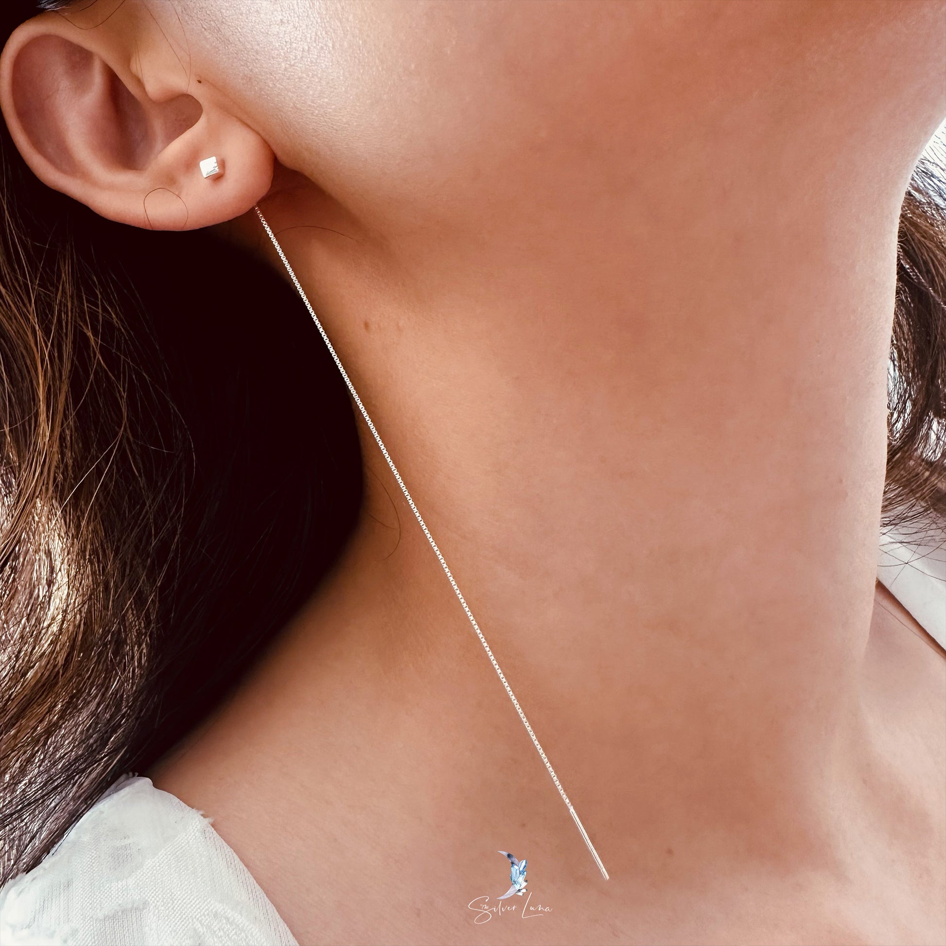 box threader earrings
