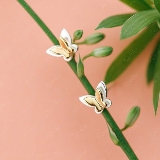 butterfly stud earrings