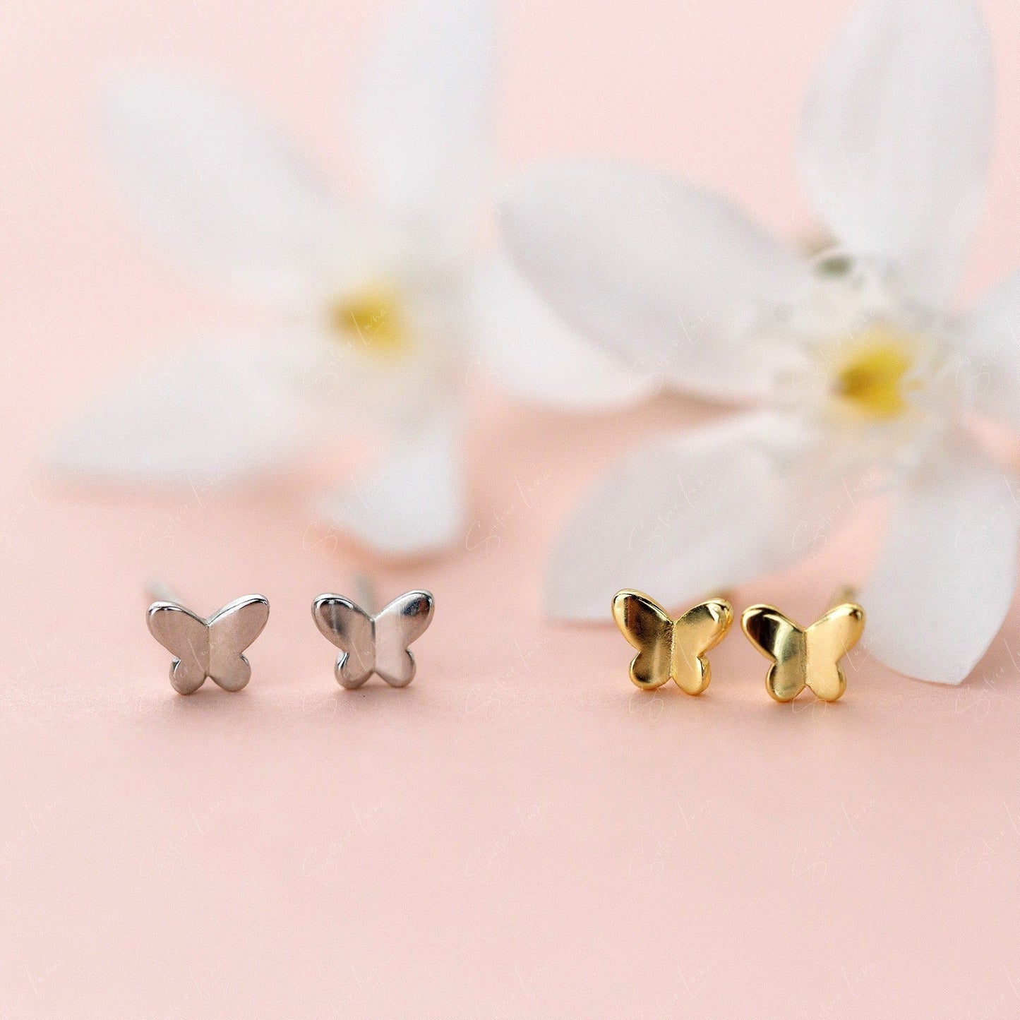 butterfly stud earrings