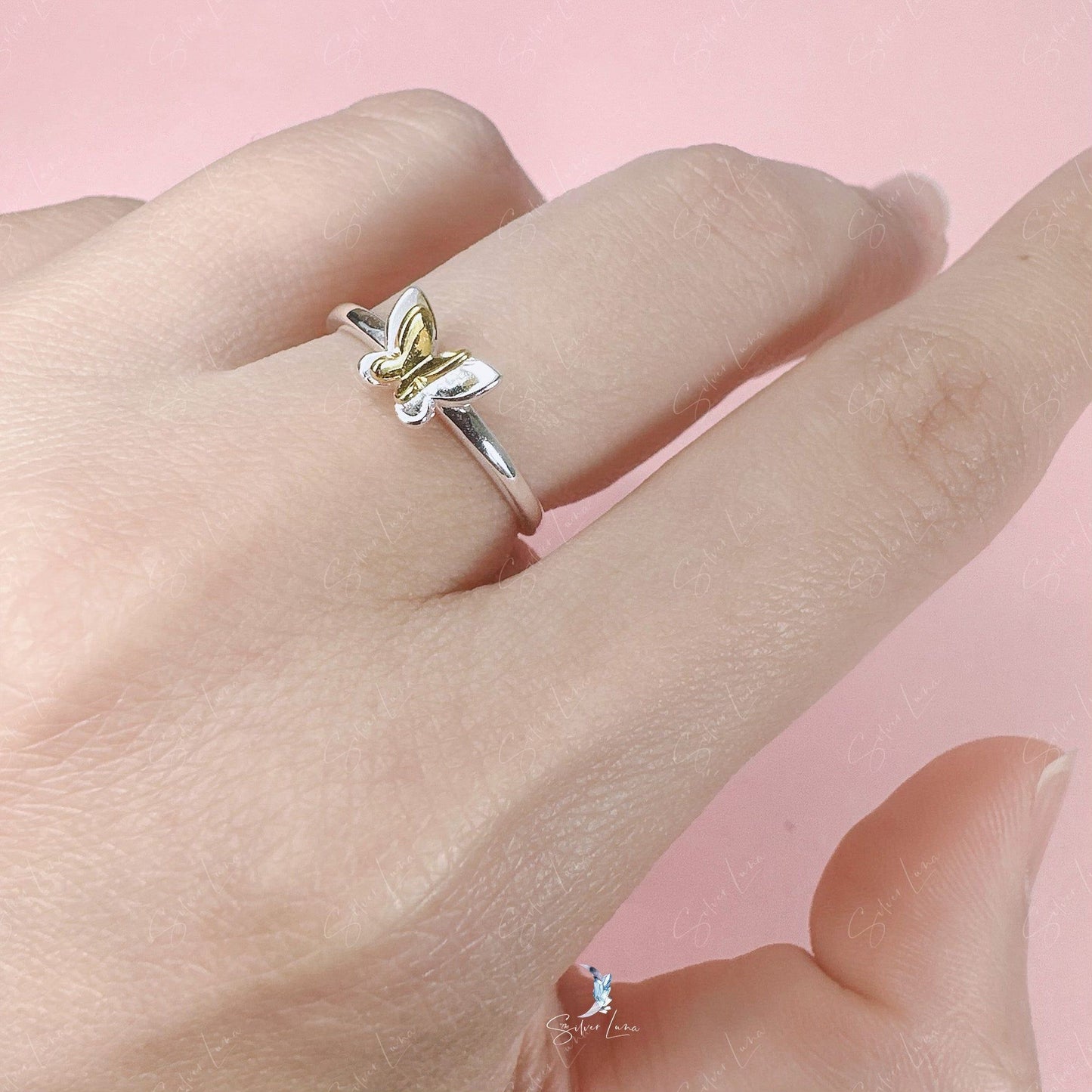 butterfly silver ring