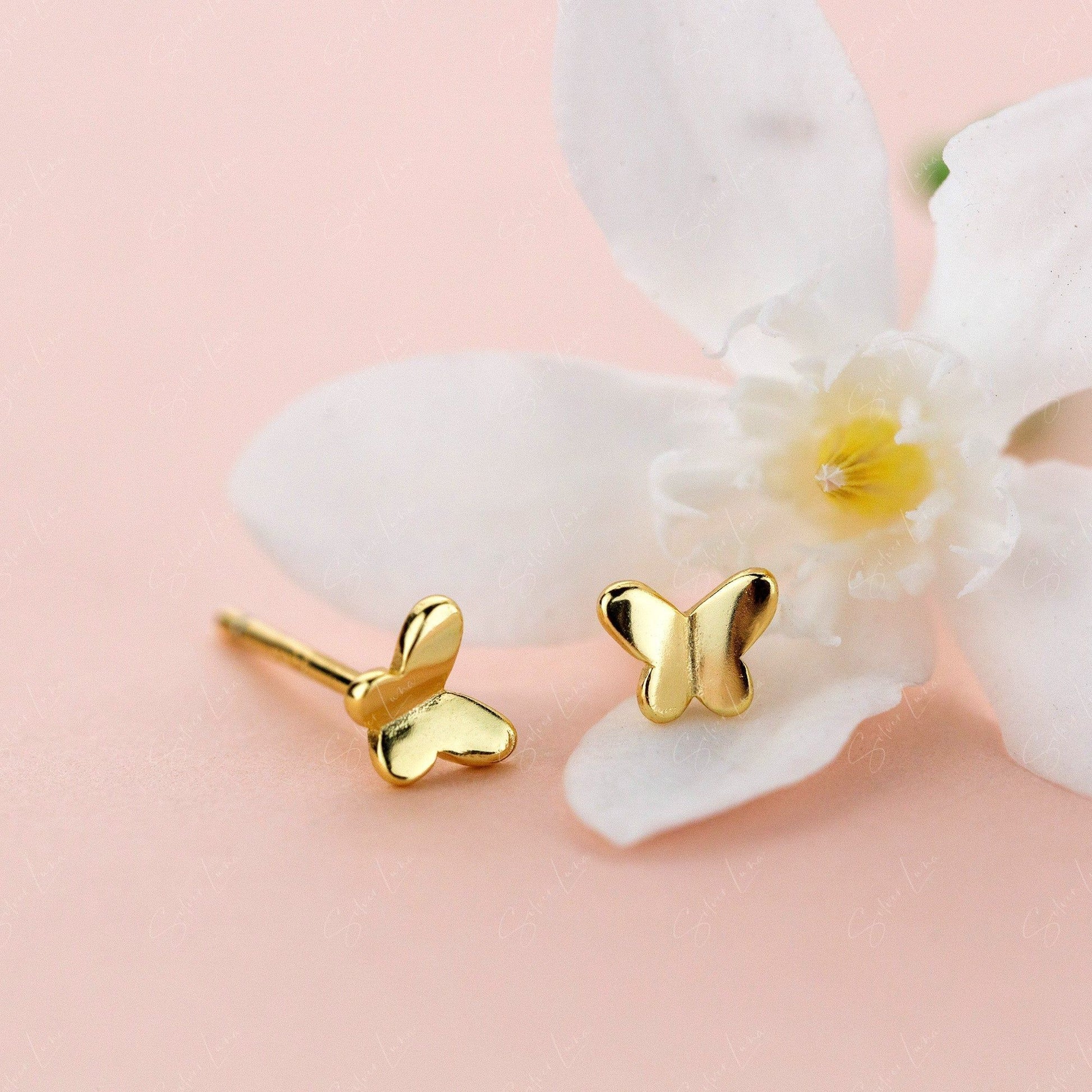 butterfly stud earrings