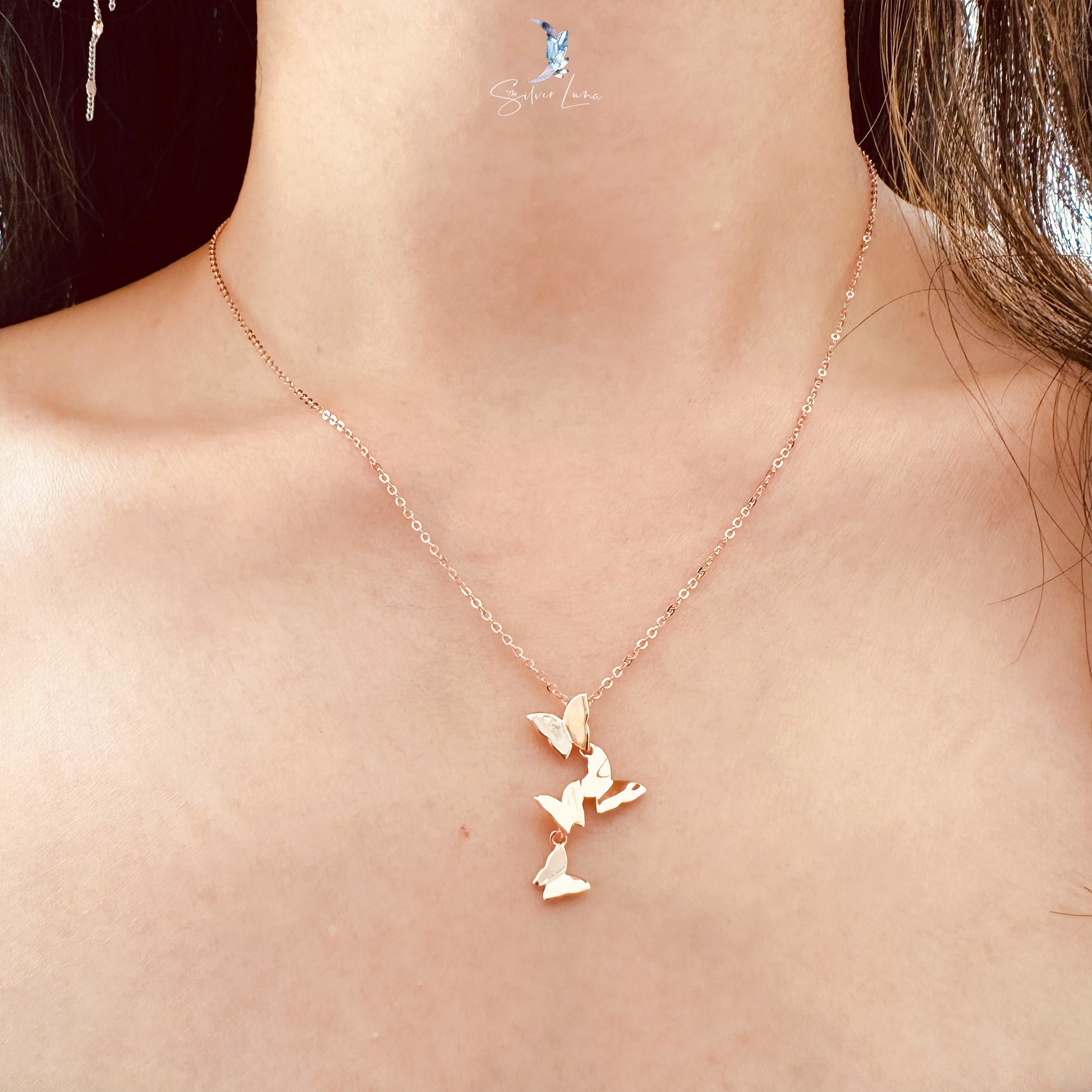 Butterflies Pendant Necklace