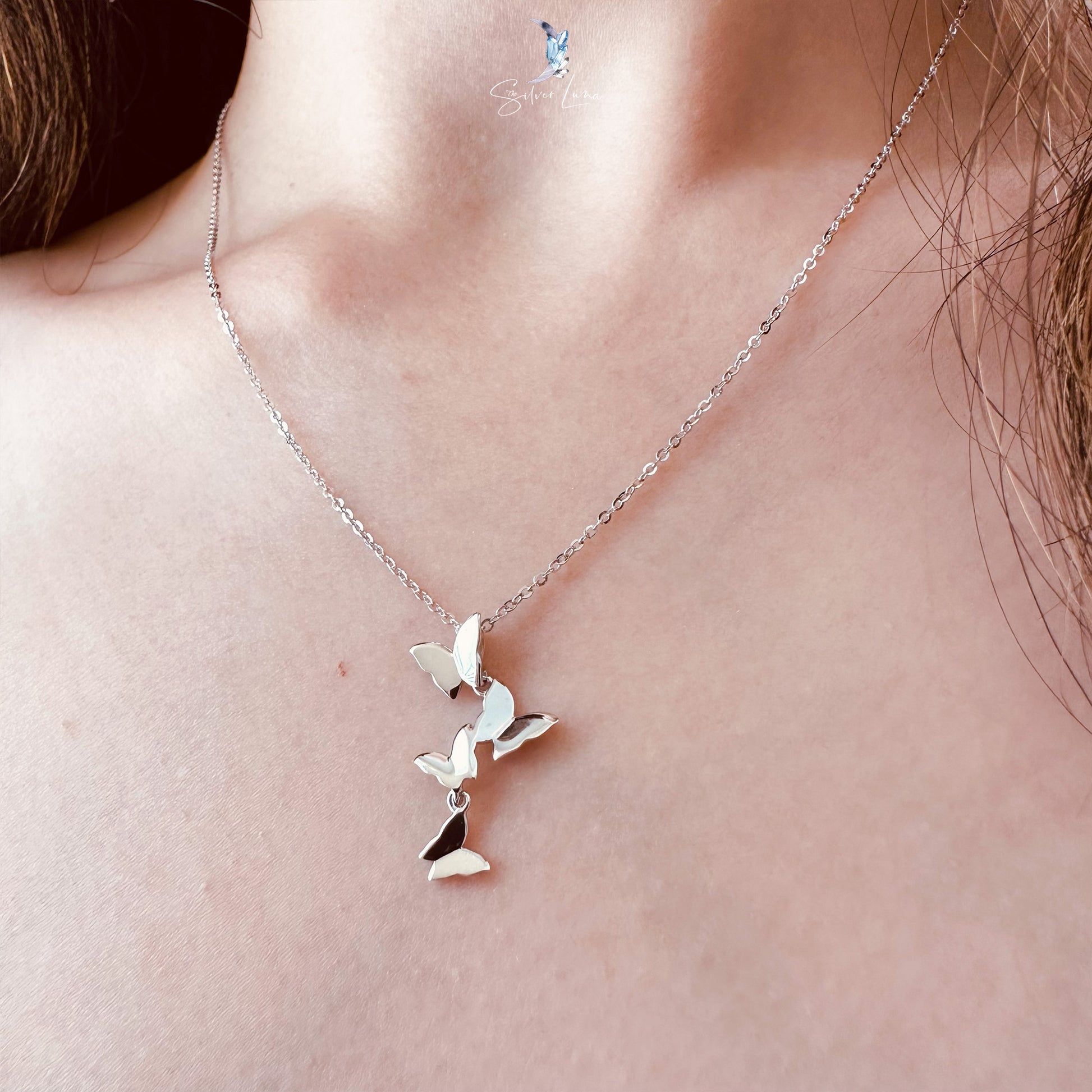 Butterflies Pendant Necklace