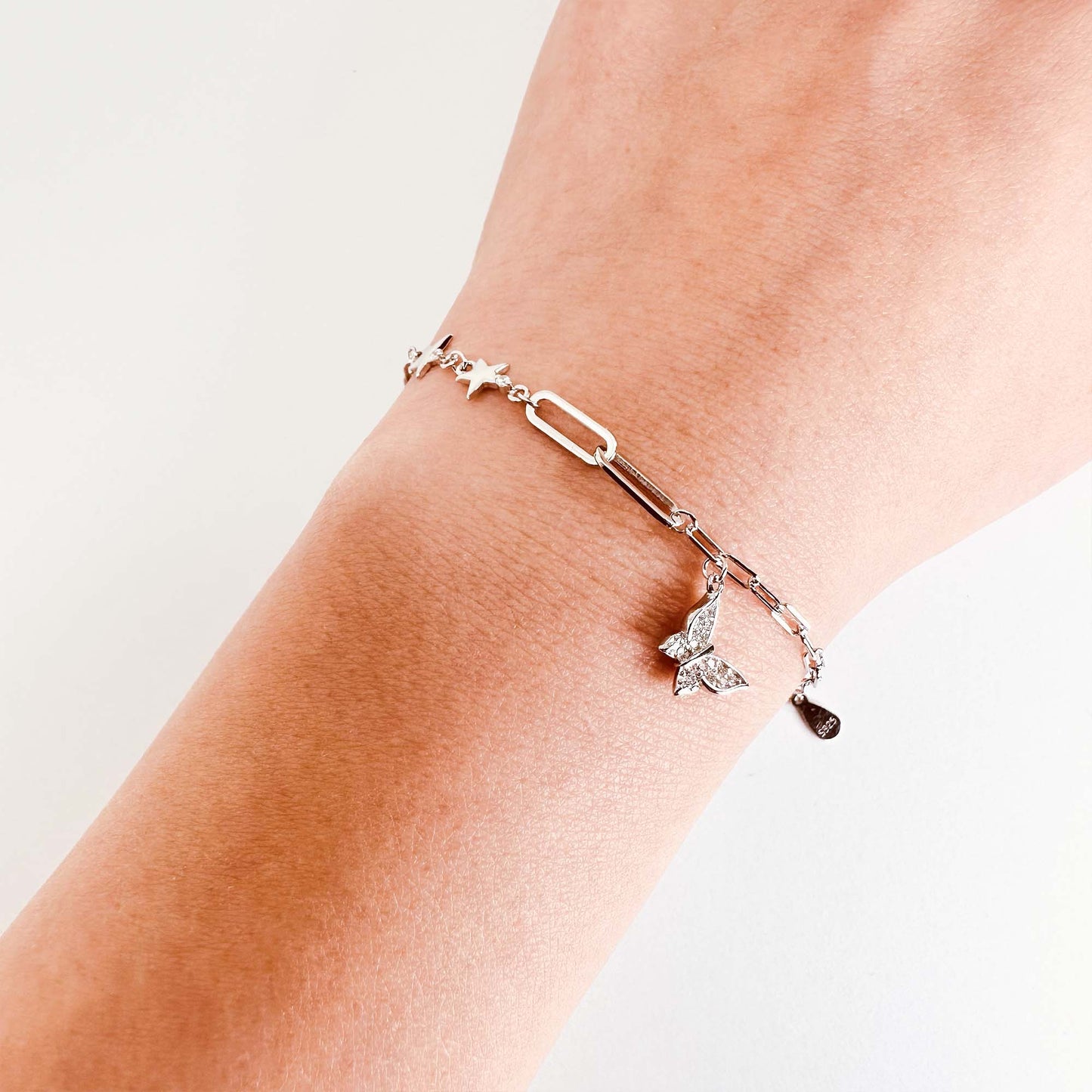 butterfly link chain bracelet