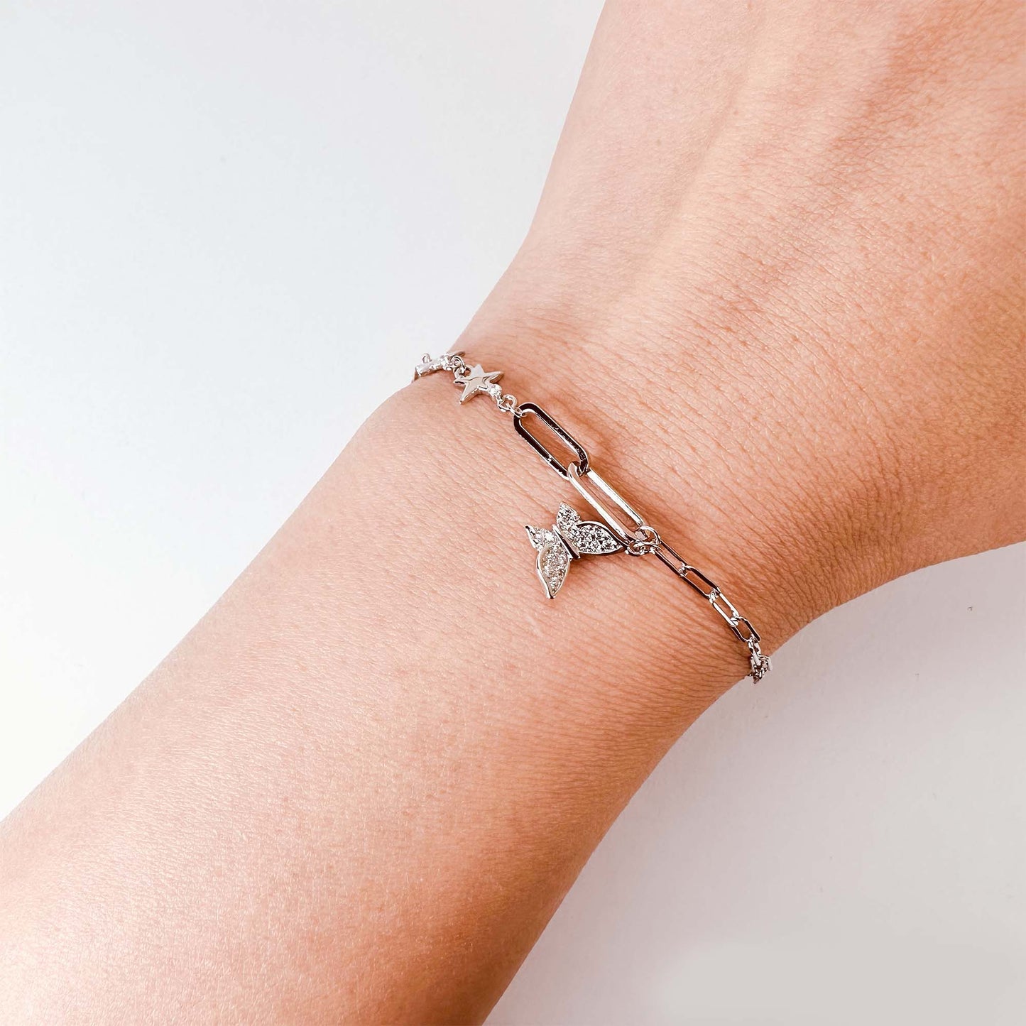 butterfly link chain bracelet