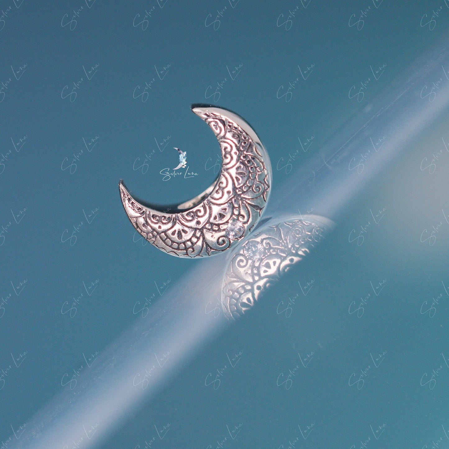 large hole crescent moon charm