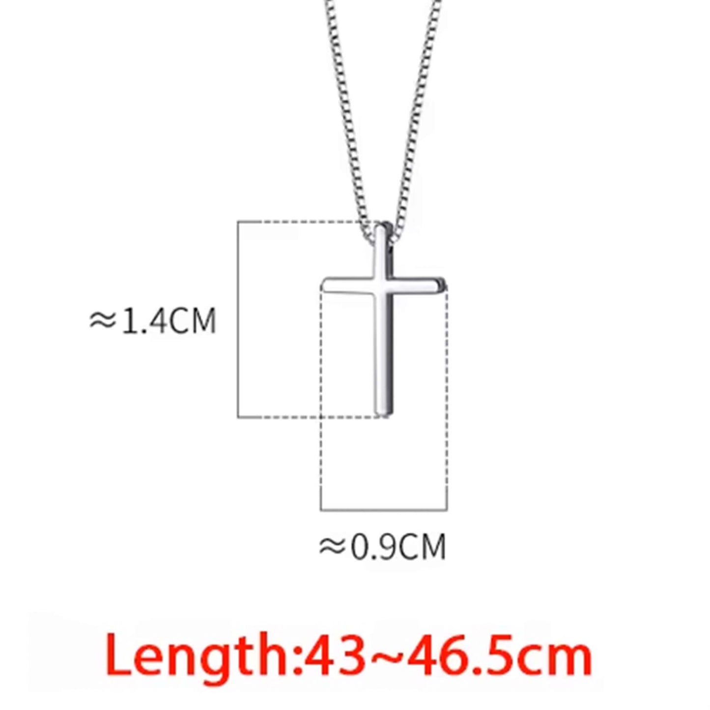Minimalist cross sterling silver pendant necklace