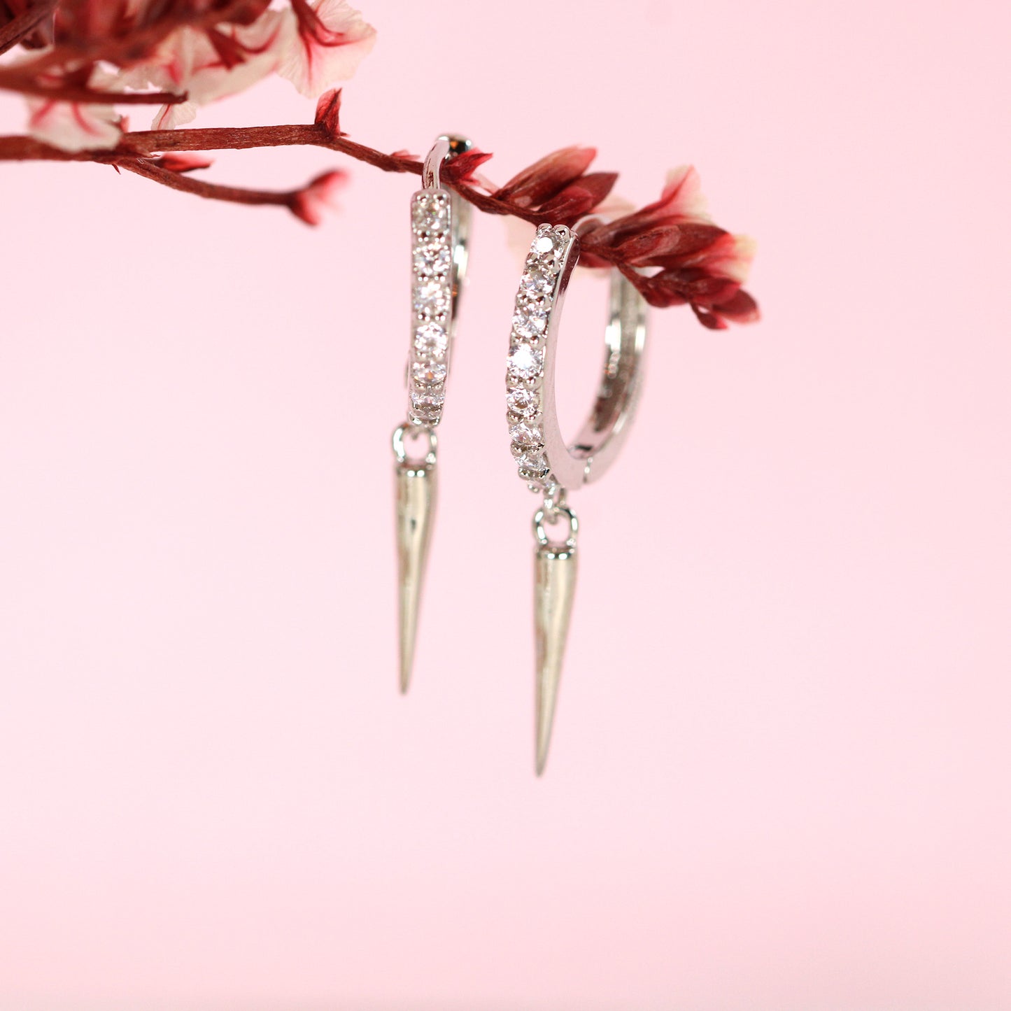 punk spike hoop earrings ear huggies