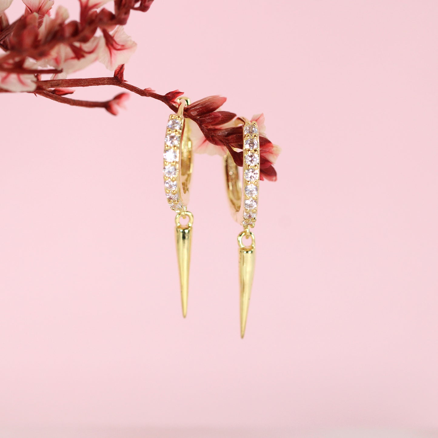 spike hoop earrings ear huggies